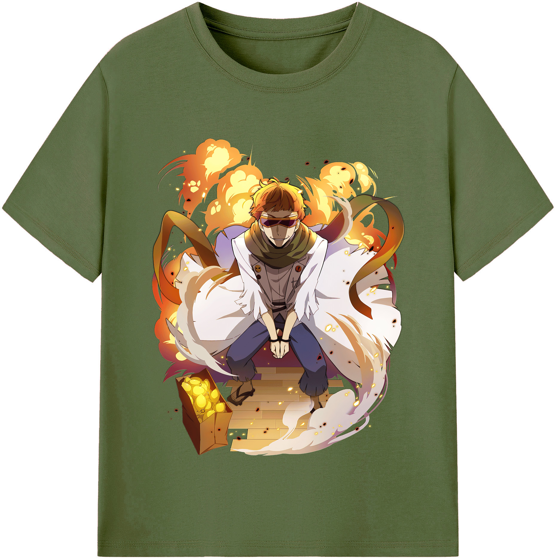 （画像用） 文豪ストレイドッグス Bungo Stray Dogs 綿100％半袖Tシャツ（フロントプリント）
